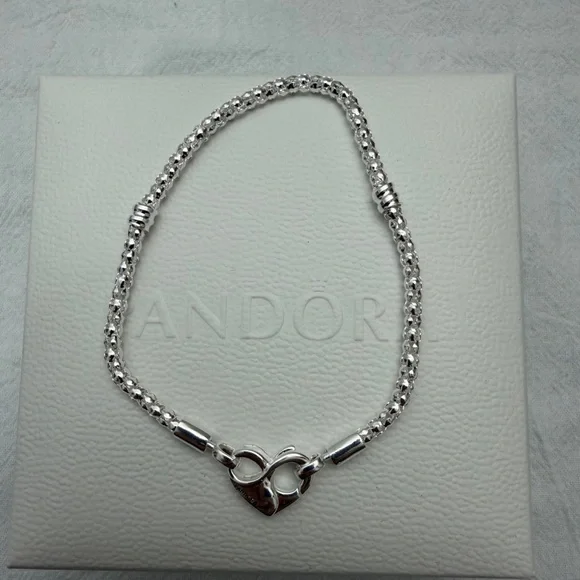 Pandora Moments Studded Chain Bracelet Size 7.5 Wrist Size 6.7 in - Picture 6 of 8